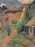 Paul Gauguin Street in Tahiti (mk07) Sweden oil painting artist